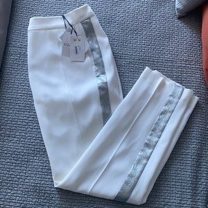 Claudie Pierlot white pants with silver detail